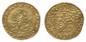 Sweden
Kristina (1632-1654) - Gold Ducat 1648 - Mint: Riga - Obverse: Bust facing left - Reverse: Crowned arms - gr. 3,42 - Rare. Slightly bent flan,...