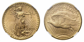 United States of America
Gold 20 Dollars 1911D NGC MS 63 - Mint: Denver - Obverse: Standing Liberty with torch and olive branch - Reverse: Eagle flyi...