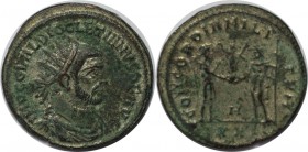 Römische Münzen, MÜNZEN DER RÖMISCHEN KAISERZEIT. Diocletianus 284 - 305 n. Chr. Antoninianus, Büste mit Strahlenkrone r. / Diocletian empfängt Victor...