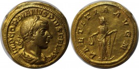 Römische Münzen, MÜNZEN DER RÖMISCHEN KAISERZEIT. Gordian III (238-244 n. Chr), AV Aureus, Gold. 5.06 g. 20 mm. Sehr schön-vorzüglich