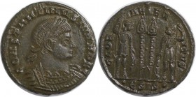 Römische Münzen, MÜNZEN DER RÖMISCHEN KAISERZEIT. Constantinus II. (als Caesar, 317-337 n. Chr). ND(334/335). Follis 310 Antiochia. Mzst. Siscia. 2.6g...