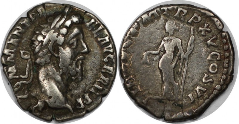 Römische Münzen, MÜNZEN DER RÖMISCHEN KAISERZEIT. Commodus 177-192 n. Chr, AR-De...