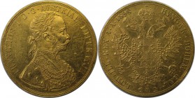 RDR – Habsburg – Österreich, KAISERREICH ÖSTERREICH. Franz Joseph I., (1848-1916). 4 Dukaten 1898, Wien, Gold. 13.90 g. Jaeger 345, Friedberg 487, Sch...