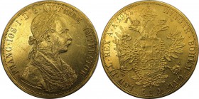 RDR – Habsburg – Österreich, KAISERREICH ÖSTERREICH. Franz Joseph (1848-1916). 4 Dukaten 1911, Wien, Gold. Fr: 487, Herinek: 66, Jaeger 345. Schön-seh...