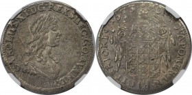 Altdeutsche Münzen und Medaillen, POMERANIA. Karl XI 1660-1697(Schweden). 1/3 Taler 1673 DS, Unter schwedischer Besatzung Struck. Kleine Minze Randcli...
