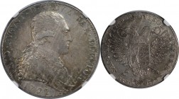 Altdeutsche Münzen und Medaillen, SACHSEN - ALBERTINE. Friedrich August III Vicariat. Eagle Reverse. 2/3 Taler 1792 IEC, Silber. KM 1033. NGC AU-55