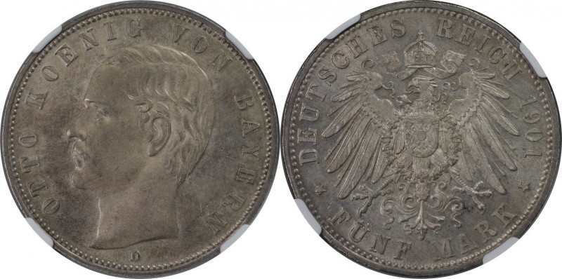 Deutsche Münzen und Medaillen ab 1871, REICHSSILBERMÜNZEN, Bayern, Otto (1886-19...