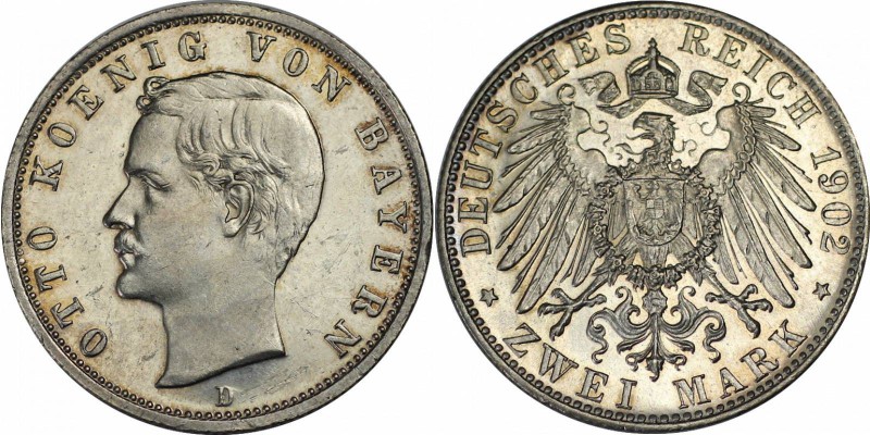 Deutsche Münzen und Medaillen ab 1871, REICHSSILBERMÜNZEN, Bayern, Otto (1886-19...
