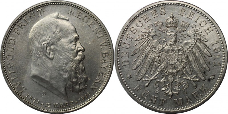 Deutsche Münzen und Medaillen ab 1871, REICHSSILBERMÜNZEN, Bayern. Luitpold (188...