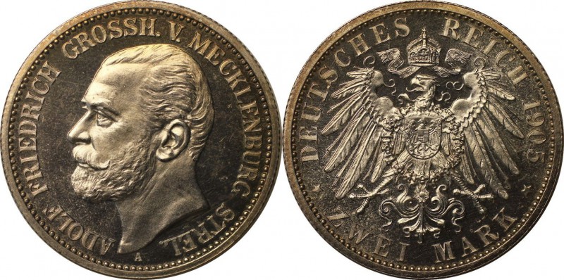 Deutsche Münzen und Medaillen ab 1871, REICHSSILBERMÜNZEN, Mecklenburg-Strelitz,...