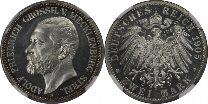 Deutsche Münzen und Medaillen ab 1871, REICHSSILBERMÜNZEN, Mecklenburg-Strelitz,...