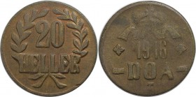 Deutsche Münzen und Medaillen ab 1871, DEUTSCHE KOLONIEN. DEUTSCH OSTAFRIKA DOA (Tabora). 20 Heller 1916 T, Jaeger 727. Sehr schön