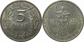 Deutsche Münzen und Medaillen ab 1871, WEIMARER REPUBLIK. 5 Mark 1925 A, Silber. Vorzüglich. kl.Flecken.