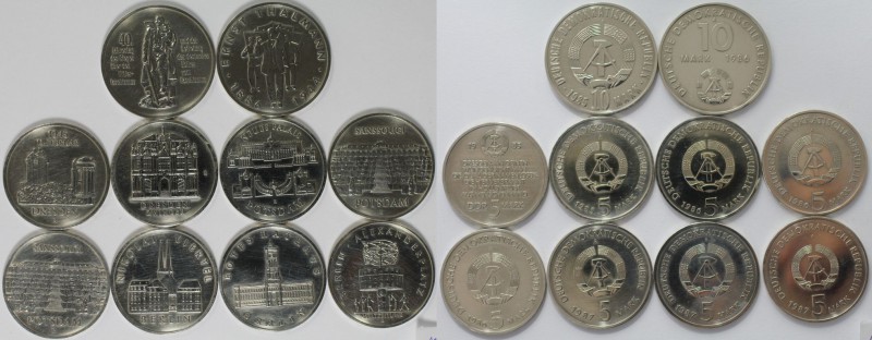 Deutsche Münzen und Medaillen ab 1945, Lots und Sammlungen. DDR. 10 Mark 1985 (J...
