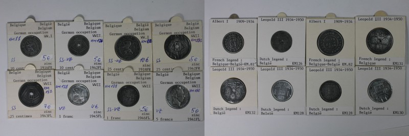 Europäische Münzen und Medaillen, Belgien / Belgium, Lots und Sammlungen. Deutsc...