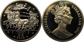 Europäische Münzen und Medaillen, Gibraltar. Mythology. 2.8 Ecus 1994, Kupfer-Nickel. KM 489. Stempelglanz. Patina. Kl.FLecken. Fingerabdrücke