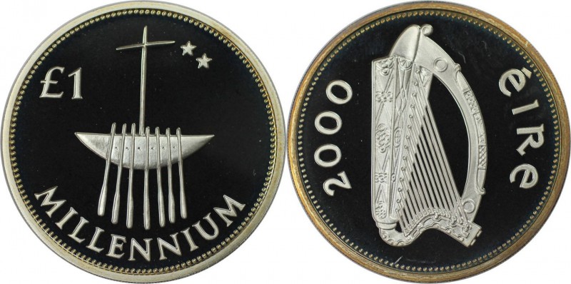 Europäische Münzen und Medaillen, Irland / Ireland. Millennium. Piedfort. 1 Poun...