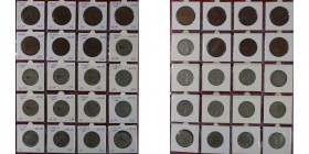 Europäische Münzen und Medaillen, Irland / Ireland, Lots und Sammlungen. 7 х 1 Penny 1950-1968, 10 х Florin 1951-1968, 3 х 10 Pence 1969-1974. Lot von...