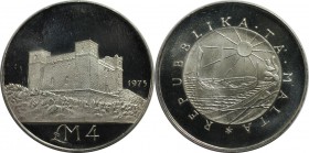 Europäische Münzen und Medaillen, Malta. St. Agatha auf Gammieh. 4 Pounds 1975, Silber. 0.63 OZ. KM 33. Stempelglanz