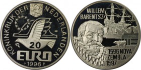Europäische Münzen und Medaillen, Niederlande / Netherlands. Willem Barentsz. Medaille "20 Euro" 1996, Silber. Polierte Platte