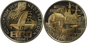 Europäische Münzen und Medaillen, Niederlande / Netherlands. Willem Barentsz. Medaille "10 Euro" 1996, Kupfer-Nickel. KM X# 122. Vorzüglich-stempelgla...