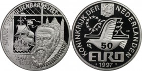 Europäische Münzen und Medaillen, Niederlande / Netherlands. Johan van Oldenbarnevelt, 1547-1619. Medaille "50 Euro" 1997, Silber. KM X# 141. Polierte...