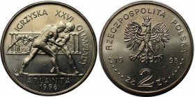 Europäische Münzen und Medaillen, Polen / Poland. Olympische Spiele Altanta 1996. 2 Zloty 1995, Kupfer-Nickel. KM Y#303. Stempelglanz, Haarkratzer
