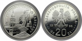 Europäische Münzen und Medaillen, Polen / Poland. 400 Jahre Hauptstadt Warschau. 20 Zloty 1996, Silber. 0.92 OZ. KM Y#309. Polierte Platte