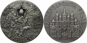Europäische Münzen und Medaillen, Polen / Poland. Kolednicy. 20 Zloty 2001, Silber. 0.85 OZ. KM Y#424. Stempelglanz. Selten!