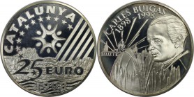 Europäische Münzen und Medaillen, Spanien / Spain. Katalonien CATALUNYA. BARCELONA 150 JAHRESTAG "MATARO". Medaille "25 Euro" 1998, Silber. Polierte P...