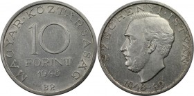 Europäische Münzen und Medaillen, Ungarn / Hungary. Istvan Szechenyi. 10 Forint 1948, Silber. 0.32 OZ. KM 538. Stempelglanz