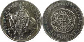 Europäische Münzen und Medaillen, Ungarn / Hungary. 1000. Geburtstag von König St. Stephan. 50 Forint 1972, Silber. KM 596. Stempelglanz