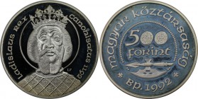 Europäische Münzen und Medaillen, Ungarn / Hungary. 800. Jahrestag der Heiligsprechung von König Ladislaus. 500 Forint 1992, Silber. 0.81OZ. KM 687. P...