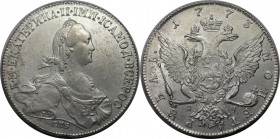 Russische Münzen und Medaillen, Katharina II (1762-1796). Rubel 1773 SPB Ja-Tsch, Silber. Vorzüglich-stempelglanz