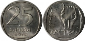 Weltmünzen und Medaillen , Israel. 25 Agorot 1975. KM 27h. Stempelglanz