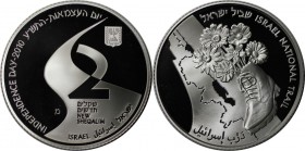 Weltmünzen und Medaillen, Israel. Nationaler Wanderweg - 940 km. 2 New Sheqalim 2010, Silber. 0.86 OZ. KM 472. PCGS PR69DCAM Auflage nur 1800 Stück
