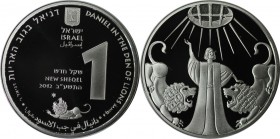 Weltmünzen und Medaillen , Israel. Biblische Geschichte - Daniel in der Löwengrube. 1 New Sheqel 2012, 0.43 OZ. Silber. KM 501. Proof Like