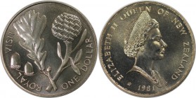 Weltmünzen und Medaillen, Neuseeland / New Zealand. 1 Dollar 1981, Kupfer-Nickel. KM 50. Stempelglanz