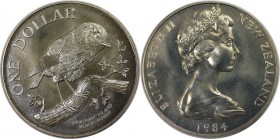 Weltmünzen und Medaillen, Neuseeland / New Zealand. 1 Dollar 1984, Kupfer-Nickel. KM 54. Stempelglanz