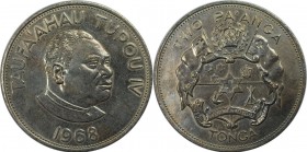 Weltmünzen und Medaillen, Tonga. Taufa'ahau Tupou IV. 2 Pa'anga 1968, Kupfer-Nickel. Stempelglanz