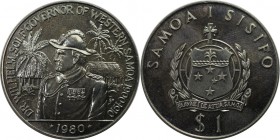 Weltmünzen und Medaillen, Western Samoa. Gov. Wilhelm Solf. 1 Tala 1980, Kupfer-Nickel. KM 40. Stempelglanz