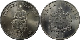 Weltmünzen und Medaillen, Western Samoa. IYDP - President Franklin Roosevelt. 1 Tala 1981, Kupfer-Nickel. KM 47. Stempelglanz