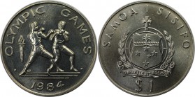 Weltmünzen und Medaillen, Western Samoa. Summer Olympics, Los Angeles - Boxing1 Tala 1984, Kupfer-Nickel. KM 58. Stempelglanz