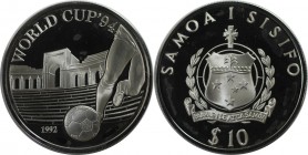 Weltmünzen und Medaillen, Western Samoa. Jakob Roggeveen. 10 Tala 1992, Silber. 0.95 OZ. KM 93. Polierte Platte