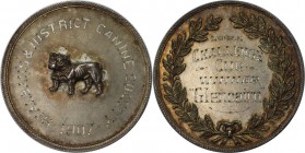 Medaillen und Jetons, Hundesport / Dog sports. "St. ALBAN'S & DISTRICT CANINE SOCIETY 1907" Medaille, 38 MM. 27.38 G. Fast Stempelglanz