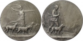 Medaillen und Jetons, Hundesport / Dog sports. Franz Joserh Schaefer Wien. Medaille 1910. 42 mm. 35.29 g. Fast Stempelglanz