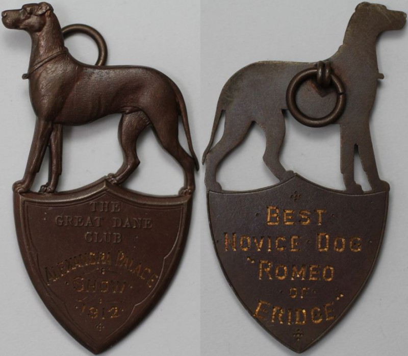Medaillen und Jetons, Hundesport / Dog sports. "THE GREAT DANE CLUB ALEXANDRA PA...