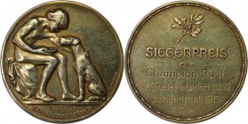 Medaillen und Jetons, Hundesport / Dog sports. "Club für RAUHHAARIGE TERRIER - SIEGERPREIS für Champion Ruch v. Grafenstaden1349 Langenthal 1913" Meda...