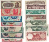 Banknoten, China, Lots und Sammlungen. Central Bank of China. 3 x 1Yuan 1936 (P.211a, 212a, 216d), 5 Yuan 1936 (P.217a), 2 x 10 Yuan 1936, 1941 (P.214...