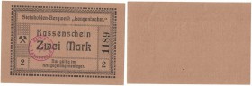 Banknoten, Deutschland / Germany. Notgeld. Kriegsgefangenenlager, Essen, Steinkohlen-Bergwerks "Langenbrahm". 2 Mark ND. I. Siehe scan!